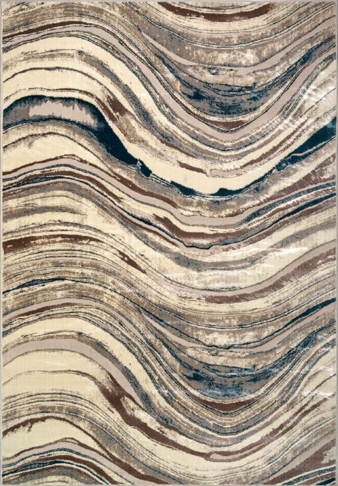 Home Dream Exess Krem Mavi Modern Halı EXE001