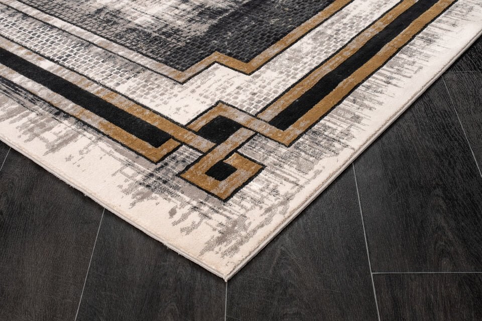 Home Dream LYKIA Antrasit Krem Modern Halı LYK002