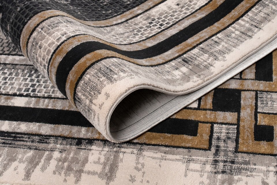 Home Dream LYKIA Antrasit Krem Modern Halı LYK002