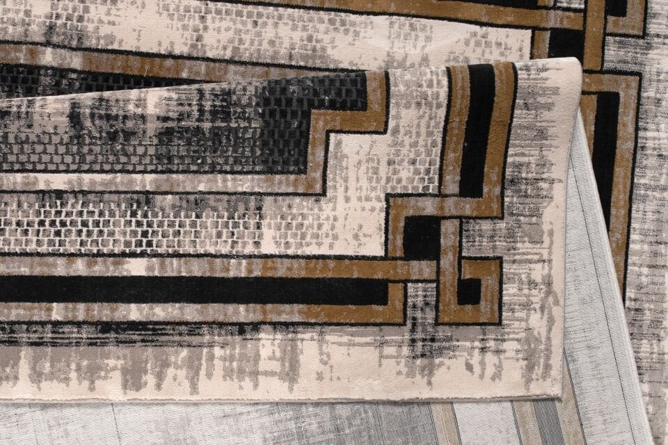 Home Dream LYKIA Antrasit Krem Modern Halı LYK002