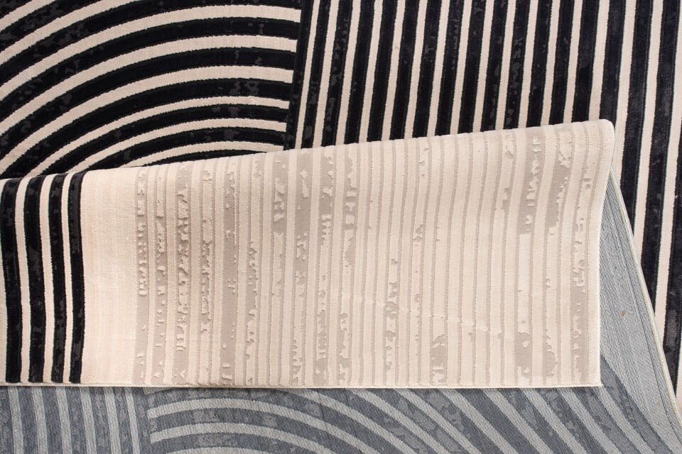 Home Dream Lykia Beyaz Siyah Modern Halı LYK010