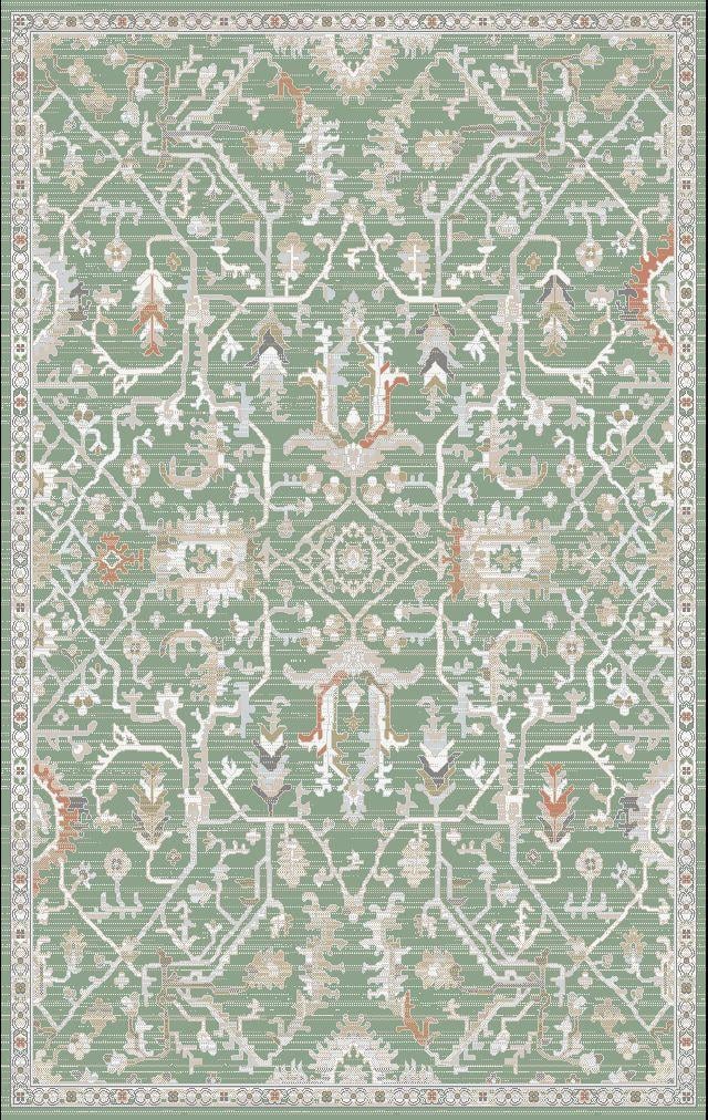 Home Dream Authentic Salon, Mutfak , Oturma Odası ve Çocuk Odası Halısı N0089B Yeşil