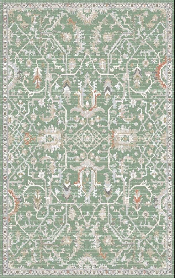 Home Dream Authentic Salon, Mutfak , Oturma Odası ve Çocuk Odası Halısı N0089B Yeşil