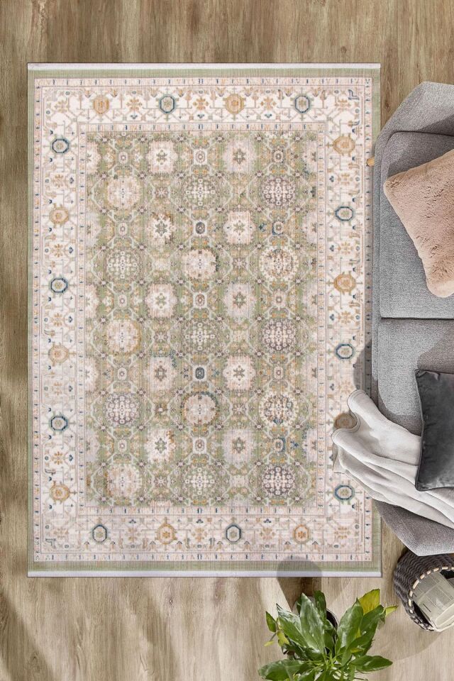 Home Dream Authentic Salon, Mutfak , Oturma Odası ve Çocuk Odası Halısı G0680A Yeşil