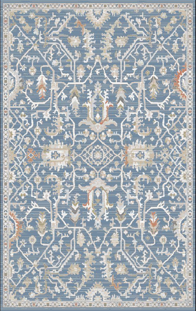 Home Dream Authentic Salon, Mutfak , Oturma Odası ve Çocuk Odası Halısı N0089B Mavi