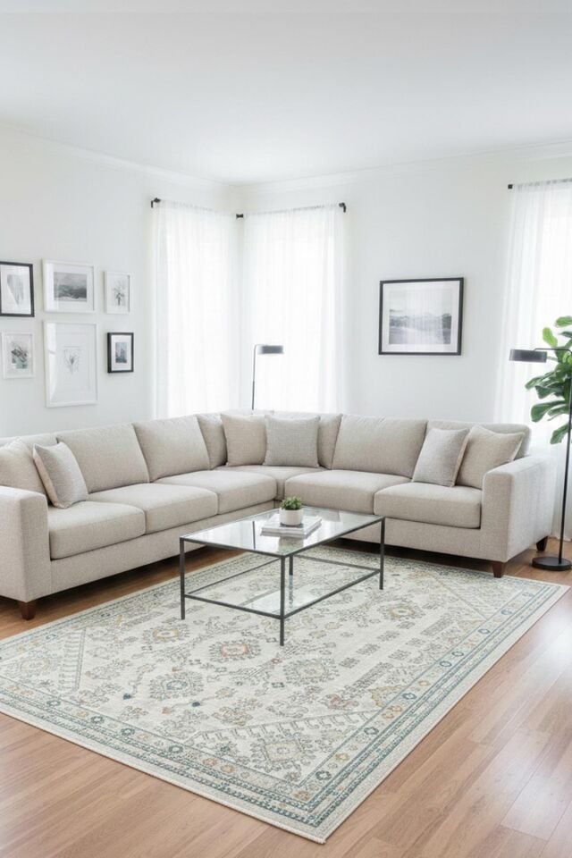 Home Dream Authentic Salon, Mutfak , Oturma Odası ve Çocuk Odası Halısı N0104A Krem