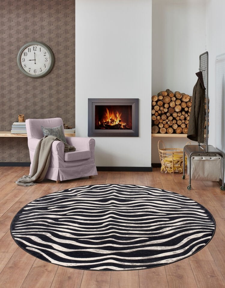 Home Dream Lykia Siyah Beyaz Modern Halı LYK011