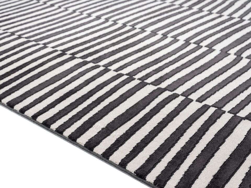 Home Dream Lykia Siyah Beyaz Modern Halı LYK004