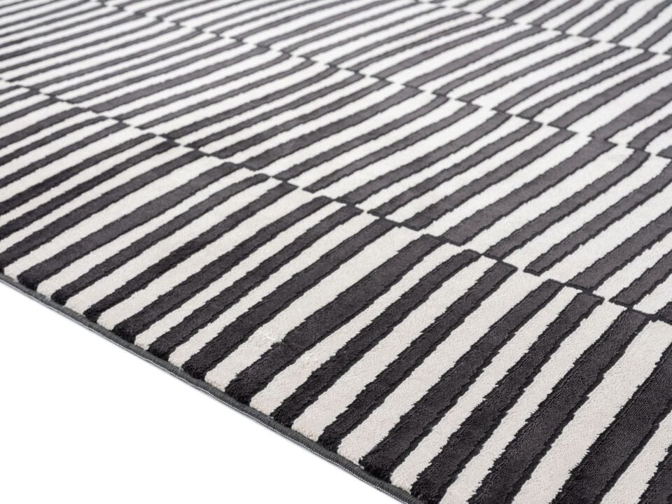Home Dream Lykia Siyah Beyaz Modern Halı LYK004