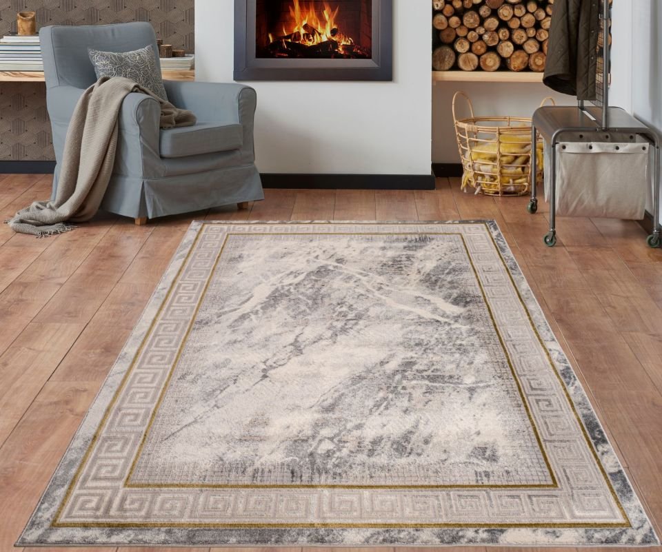 Home Dream Cresta Gri Gri Modern Halı CRS001 120 X 300 cm
