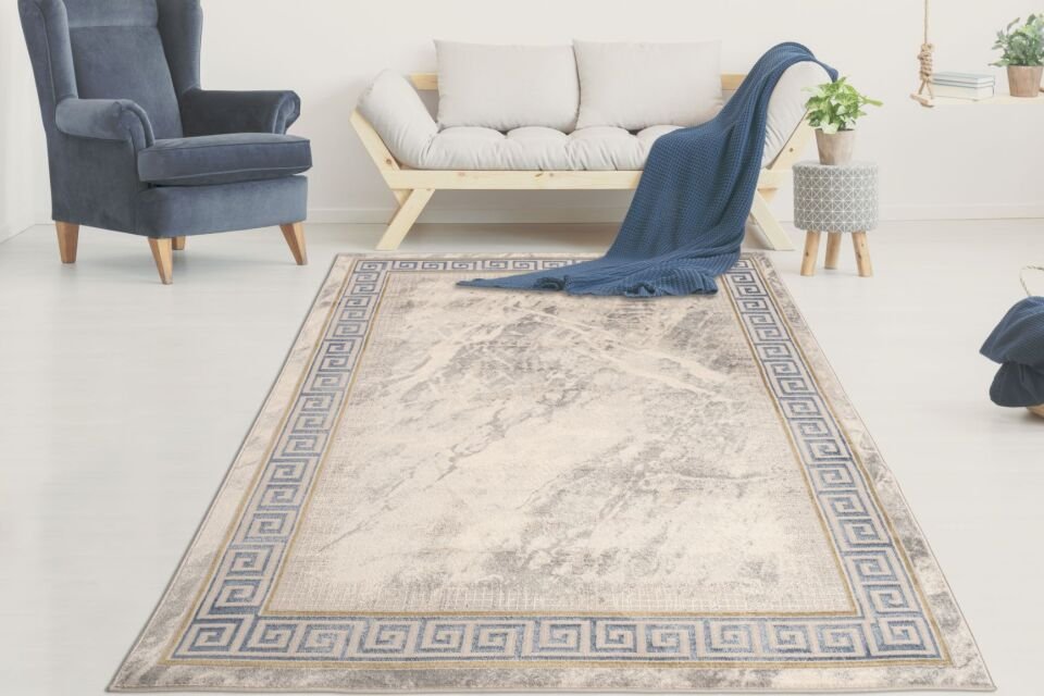 Home Dream Cresta Gri Mavi Modern Halı CRS001