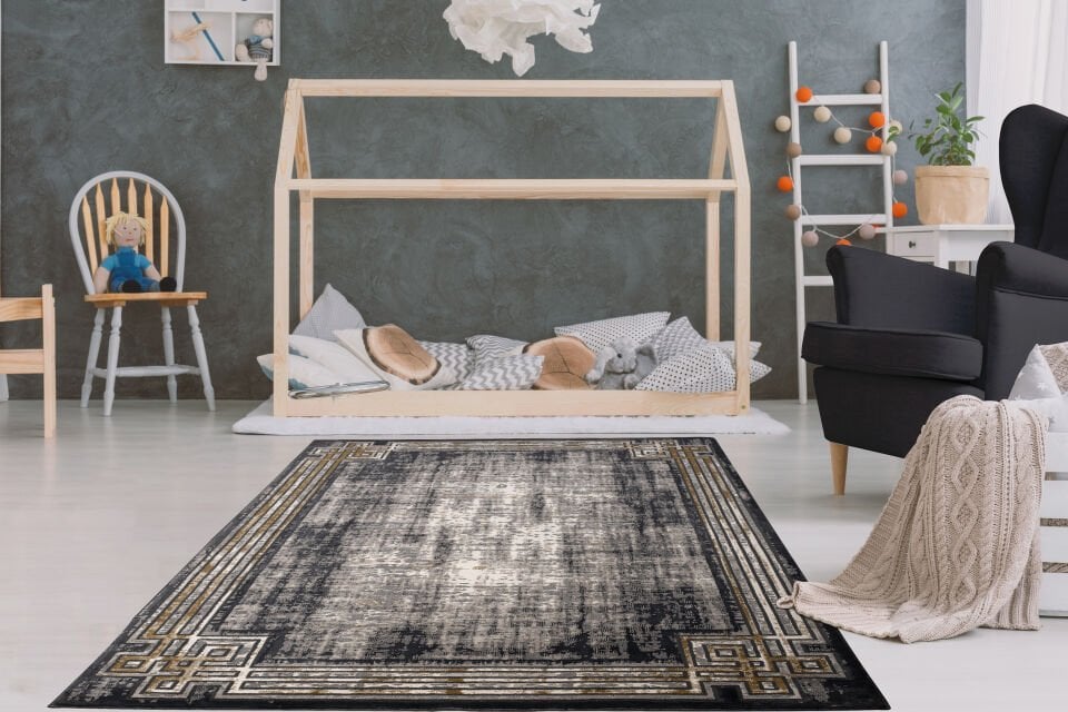 Home Dream LYKIA Gri Gold Modern Halı LYK007