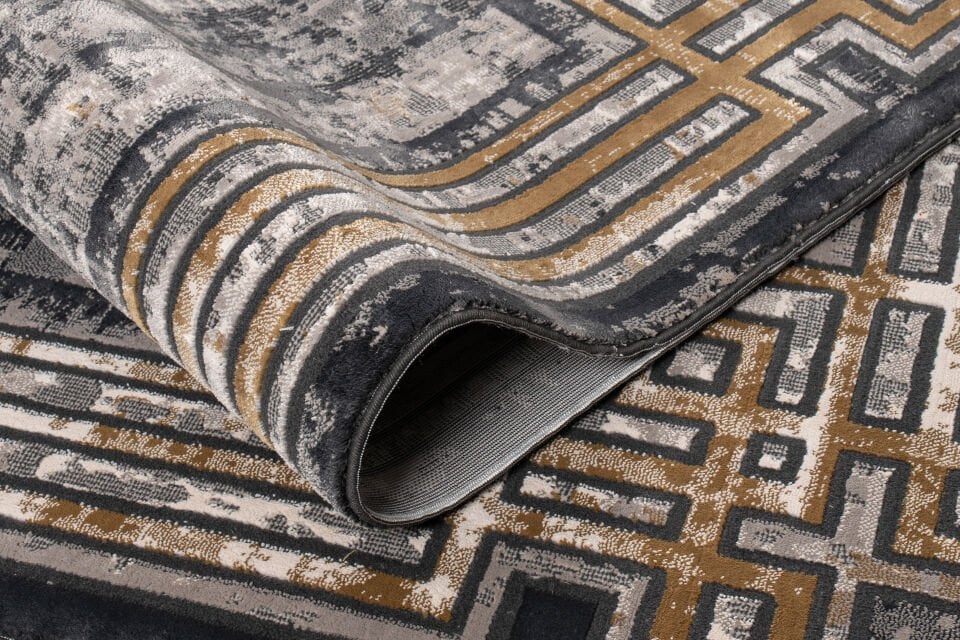 Home Dream LYKIA Gri Gold Modern Halı LYK007