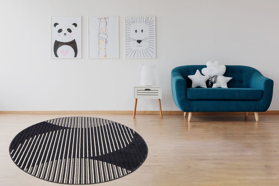 Home Dream Lykia Siyah Gri Modern Halı LYK014