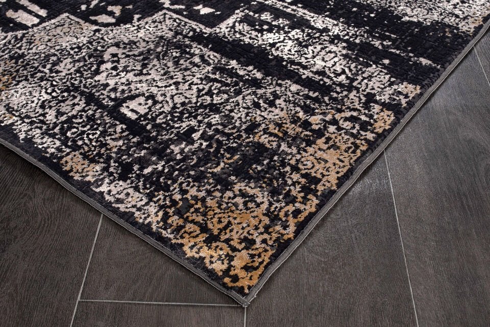 Home Dream Lykia Gri Siyah Modern Halı LYK015