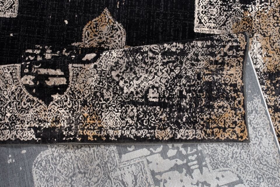 Home Dream Lykia Gri Siyah Modern Halı LYK015