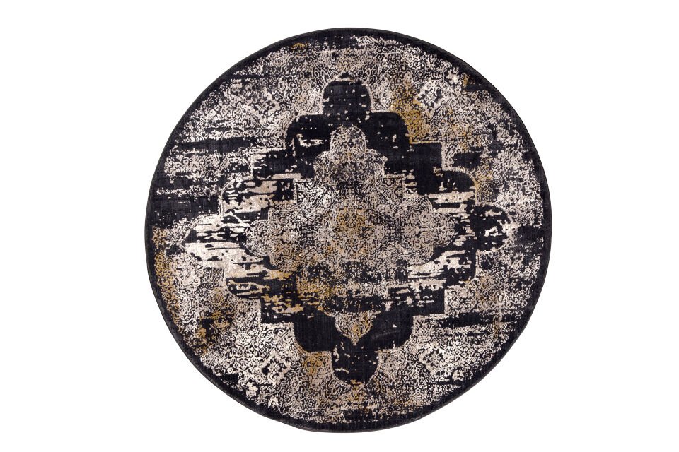 Home Dream Lykia Gri Siyah Modern Halı LYK015 160 X 160 cm