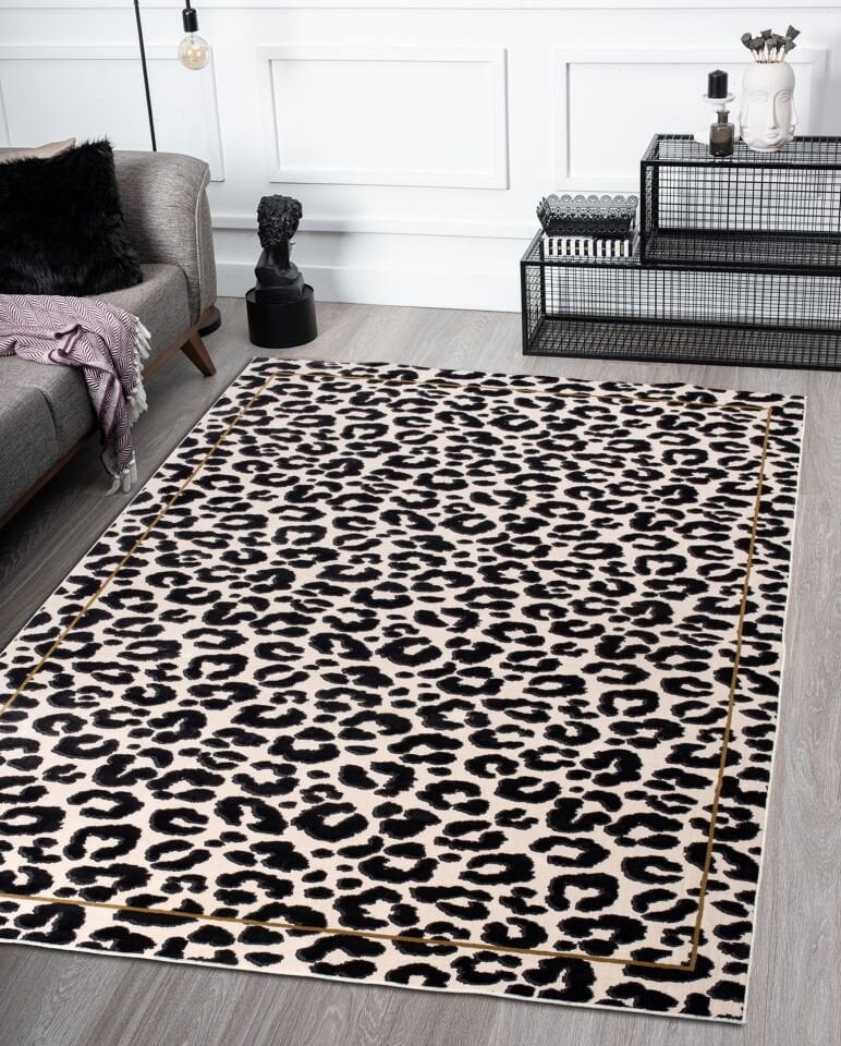 Home Dream Lykia Siyah Beyaz Modern Halı LYK016