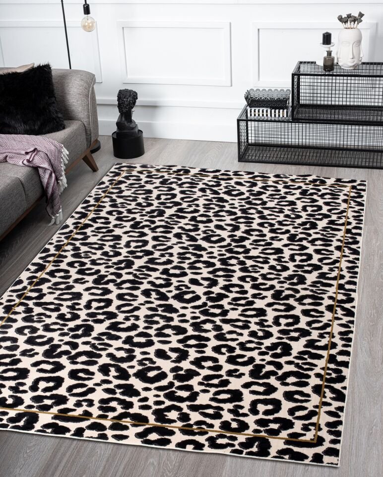 Home Dream Lykia Siyah Beyaz Modern Halı LYK016
