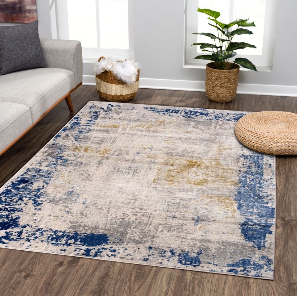 Home Dream Cresta Gri Mavi Modern Halı CRS008